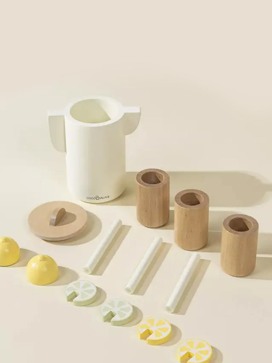 Wooden Lemonade Playset Baby-Kids : Toys : Pretend Play Coco Village Wooden Lemonade Playset for Baby | Colored Organics®