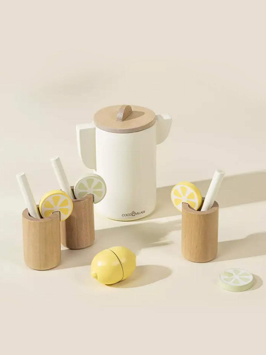 Wooden Lemonade Playset Baby-Kids : Toys : Pretend Play Coco Village Wooden Lemonade Playset for Baby | Colored Organics®