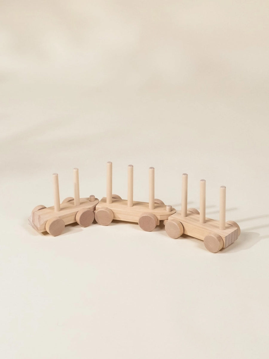 Oversized Wooden Stacking Train Kids : Toys : Stackers Coco Village Oversized Wooden Stacking Train for Baby | Colored Organics®
