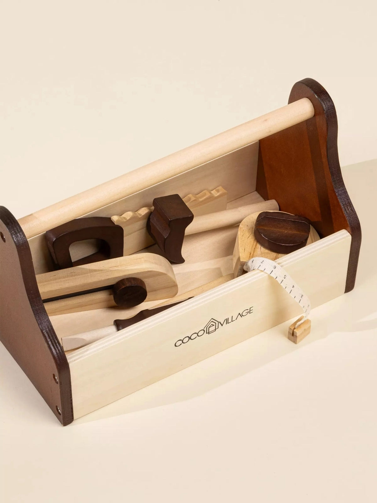 Wooden Tool Playset Baby-Kids : Toys : Pretend Play Coco Village Wooden Tool Playset for Toddlers | Colored Organics®