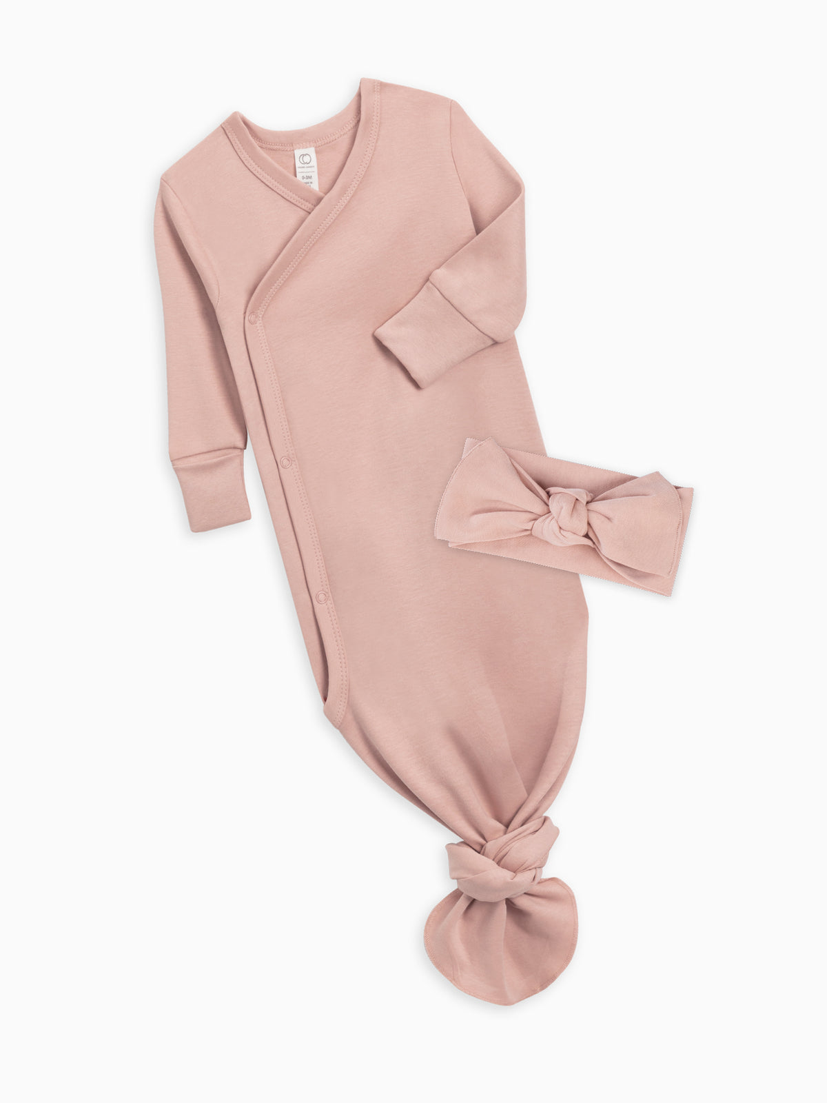 Organic Kimono Gown and Bow Wrap Set Baby : Virtual Set Colored Organics Organic Kimono Gown and Bow Wrap Set | Colored Organics®