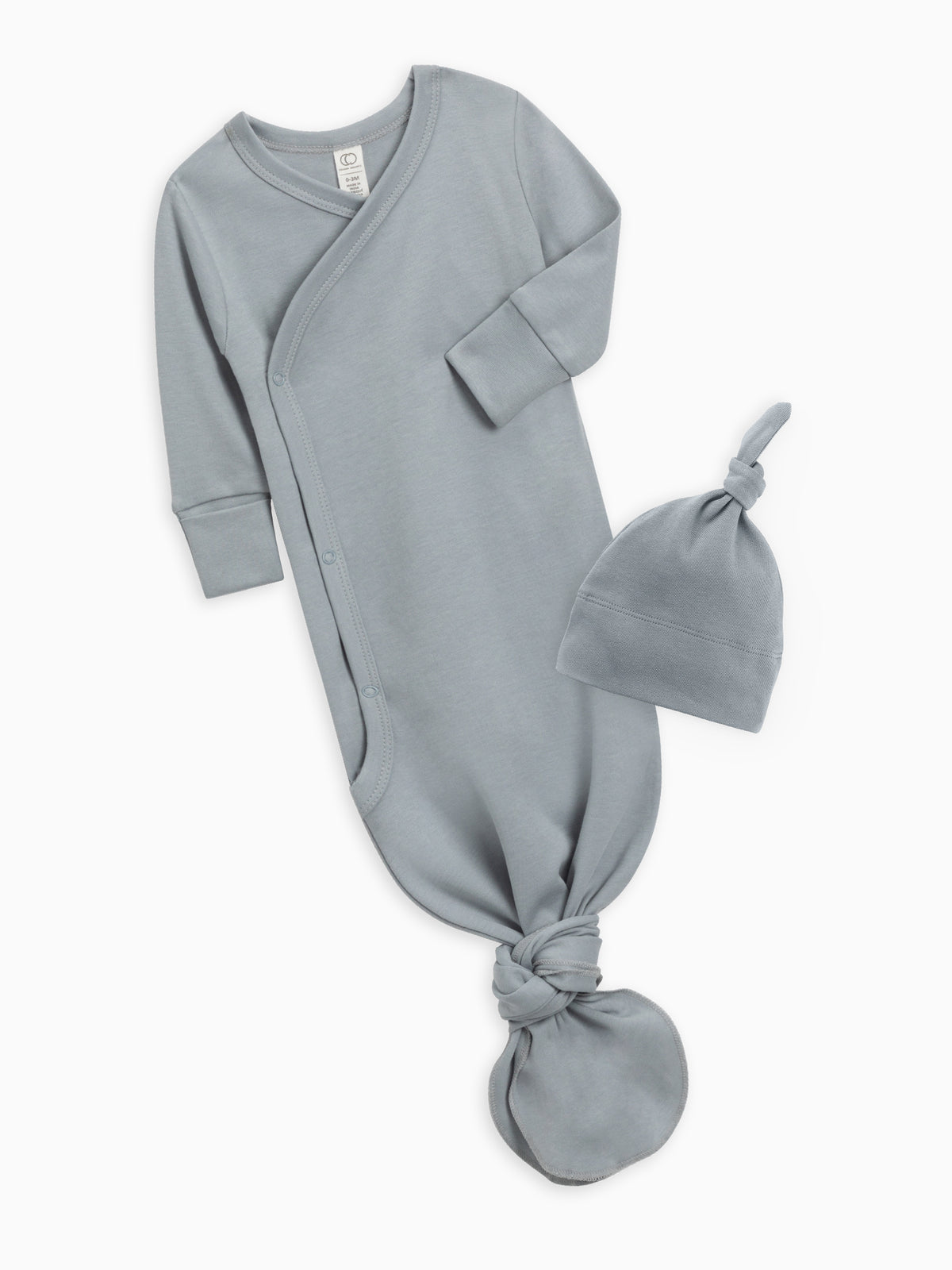 Organic Kimono Gown and Hat Set Baby : Virtual Set Colored Organics Organic Kimono Gown and Hat Set | Colored Organics®