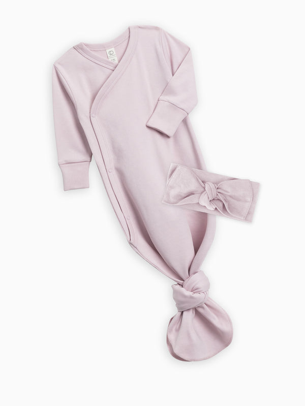 Organic Kimono Gown and Bow Wrap Set Baby : Virtual Set Colored Organics Organic Kimono Gown and Bow Wrap Set | Colored Organics®