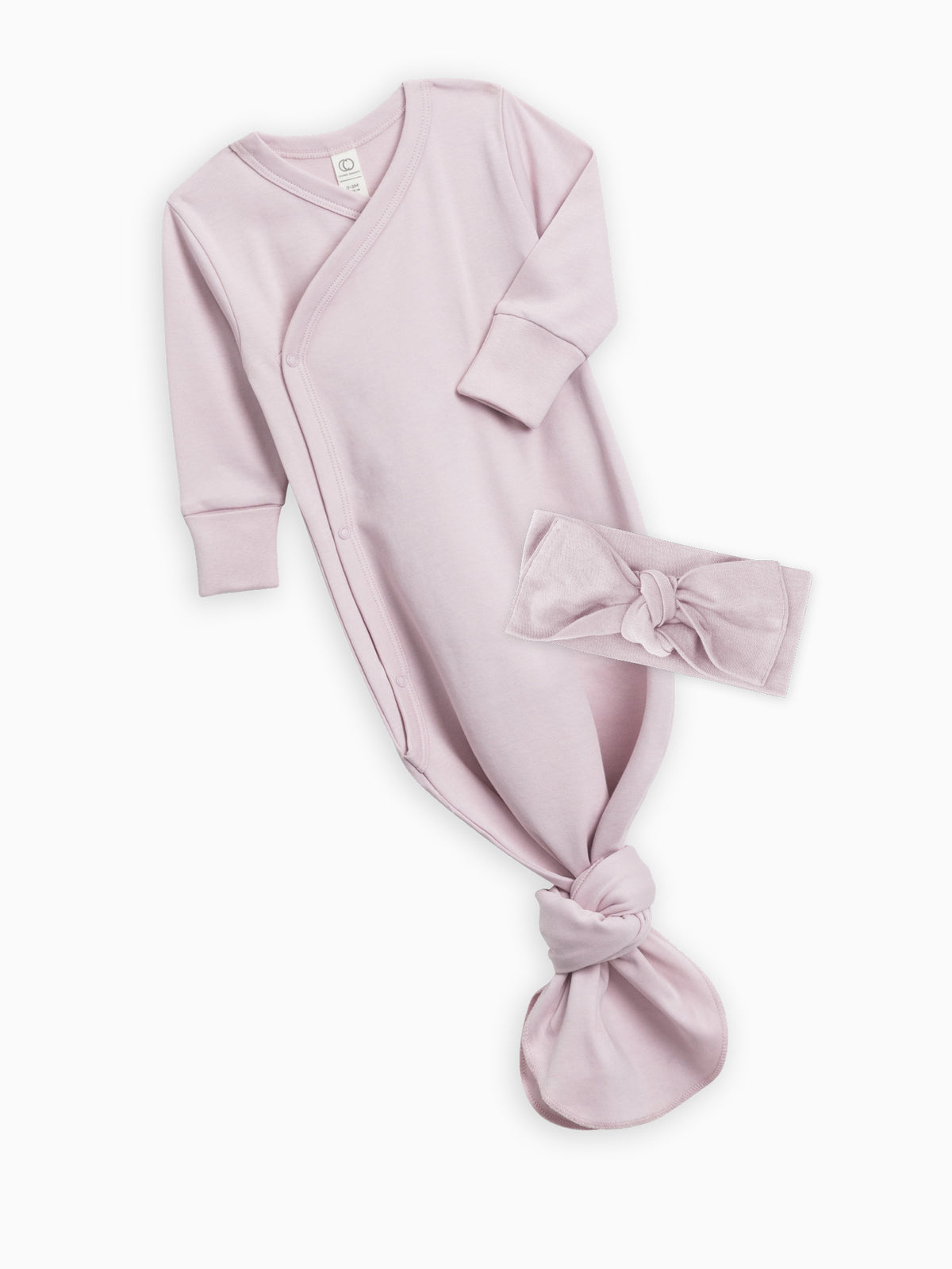 Organic Kimono Gown and Bow Wrap Set Baby : Virtual Set Colored Organics Organic Kimono Gown and Bow Wrap Set | Colored Organics®