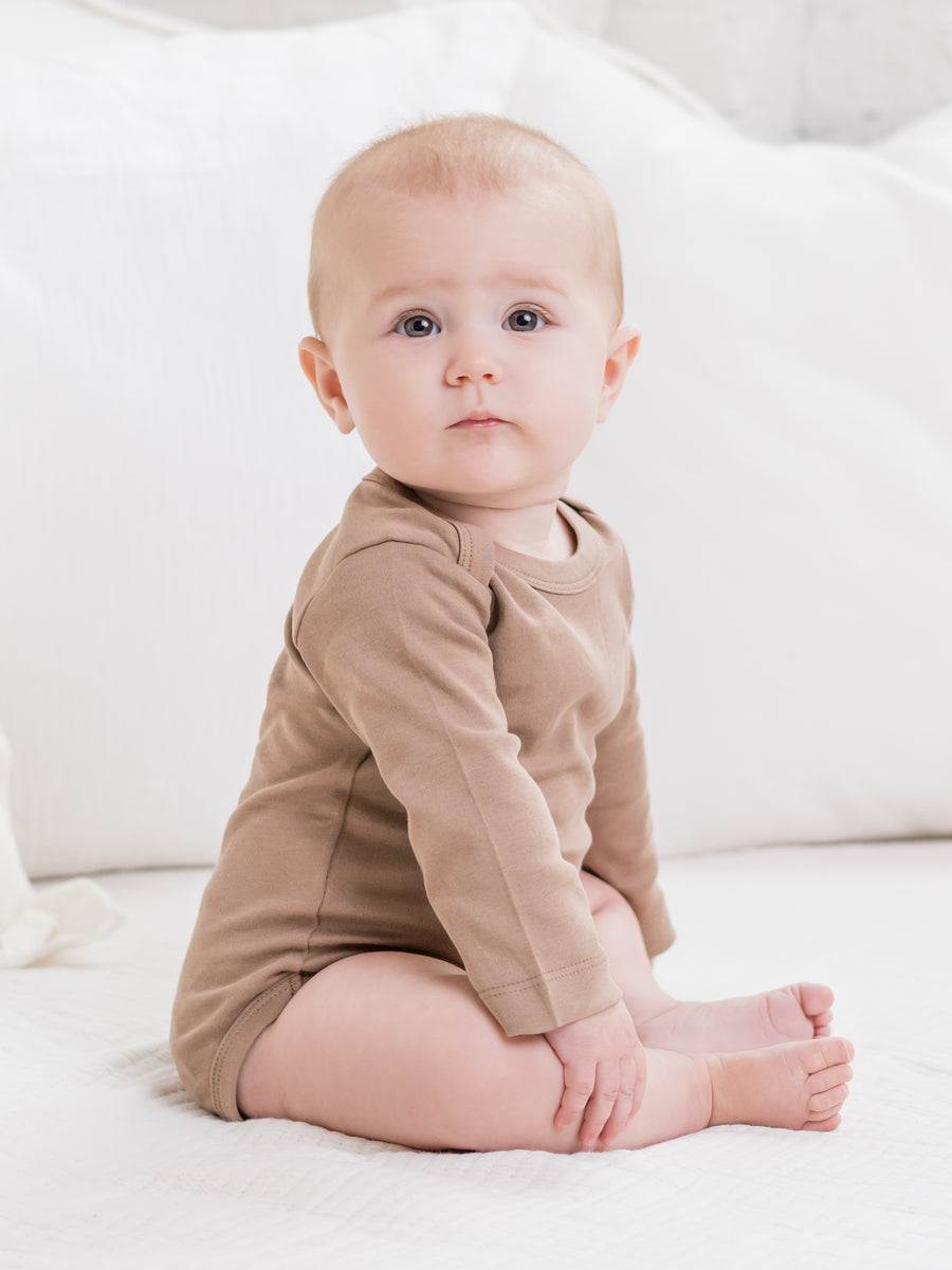 Classic Long Sleeve Bodysuit Baby : One Pieces : Bodysuits : Long Sleeves Colored Organics Organic Cotton Long Sleeve Baby Bodysuit | Colored Organics®