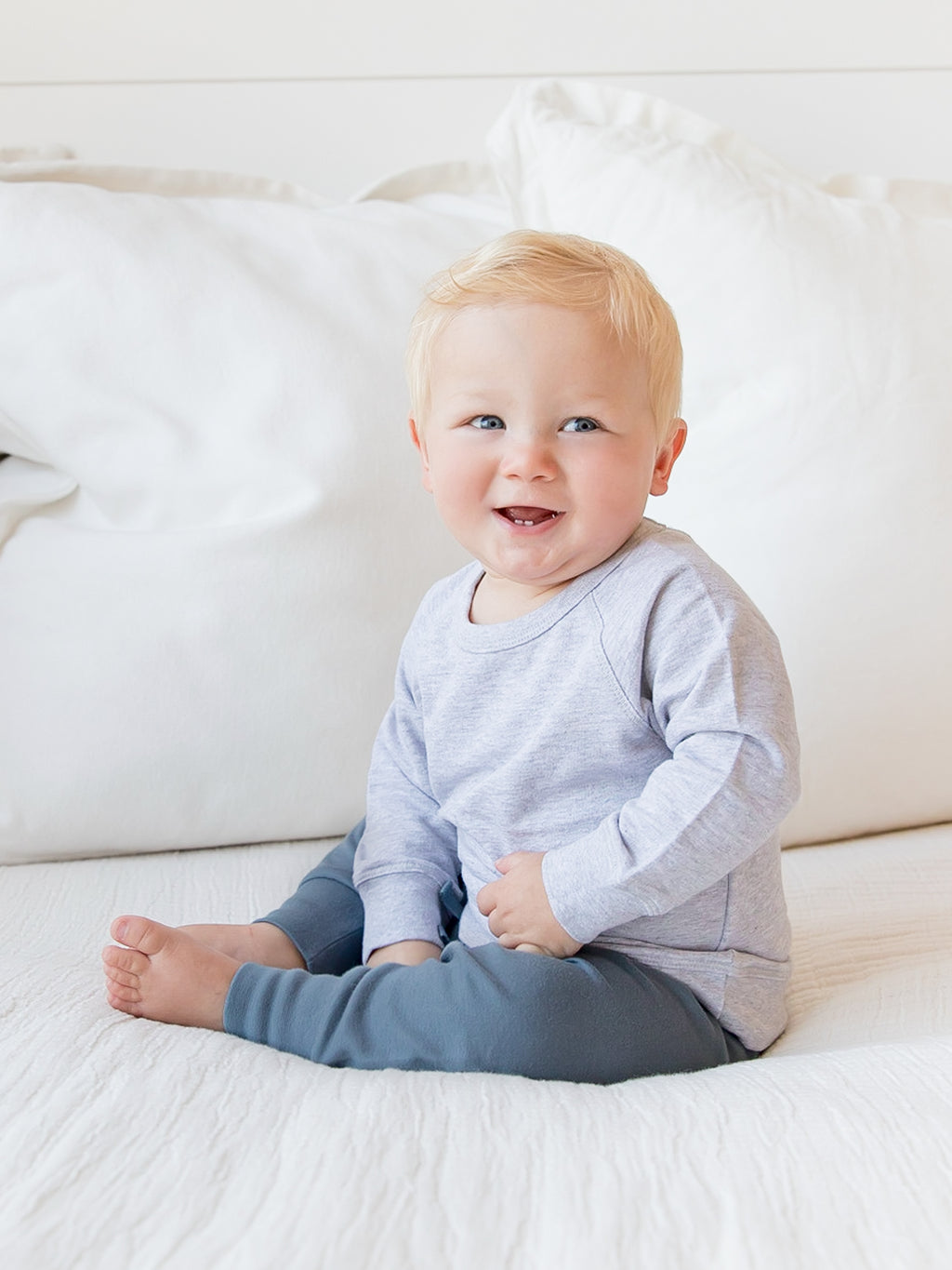 Brooklyn French Terry Pullover Baby-Kids : Tops : Pullovers : Long Sleeves Colored Organics Brooklyn French Terry Pullover | Colored Organics®