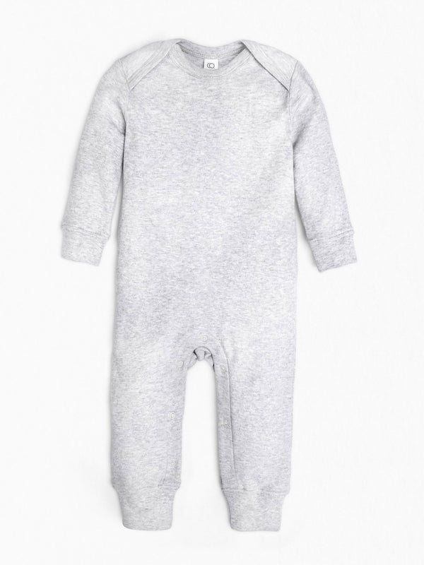Classic Aspen Romper - Heather Grey Baby : One Pieces : Rompers : Long Sleeves Colored Organics Classic Aspen Romper Baby for Kids | Colored Organics®