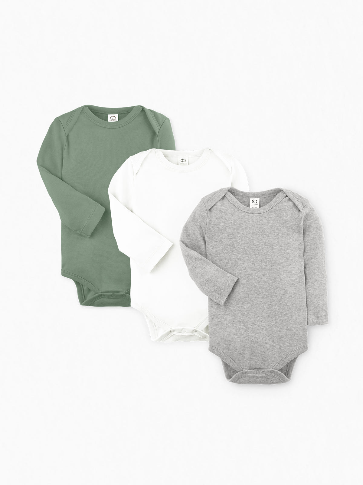 3-Pack Classic Long Sleeve Bodysuit Bundle Baby : Virtual Bundle Colored Organics 3-Pack Organic Long Sleeve Bodysuits | Colored Organics®