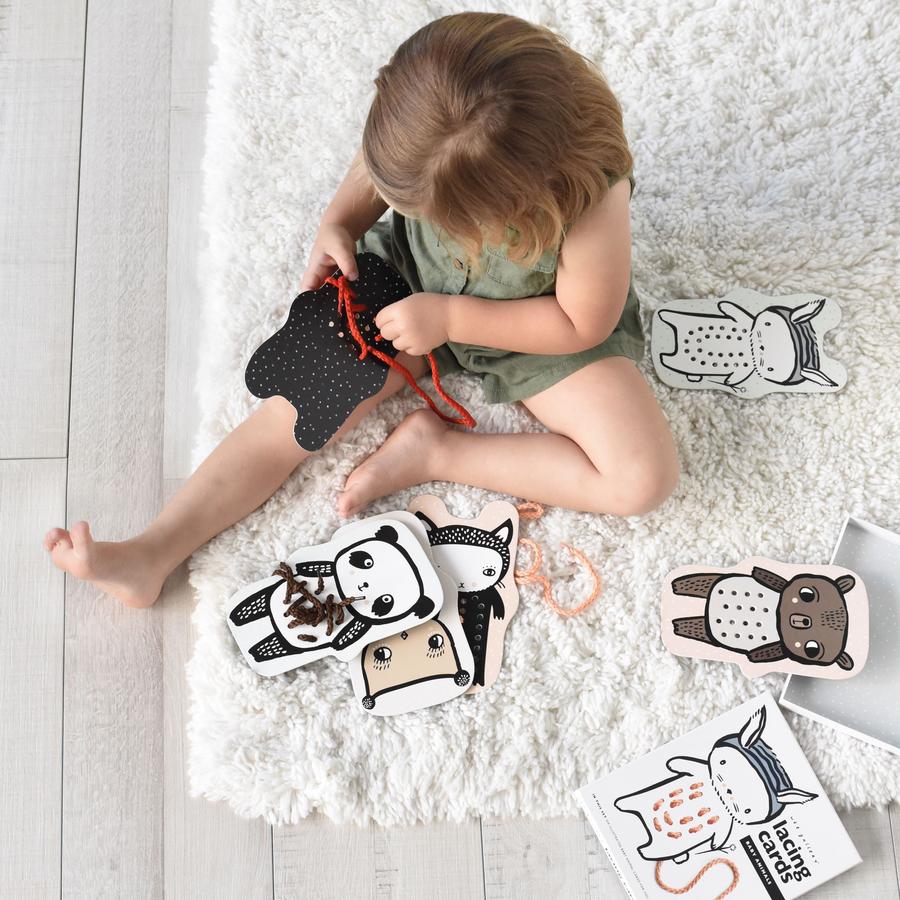 Baby Animal Lacing Cards Kids : Toys : Activities Wee Gallery Organic Baby Animal Lacing Cards | Colored Organics®