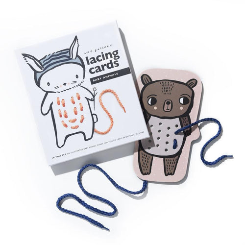 Baby Animal Lacing Cards Kids : Toys : Activities Wee Gallery Organic Baby Animal Lacing Cards | Colored Organics®