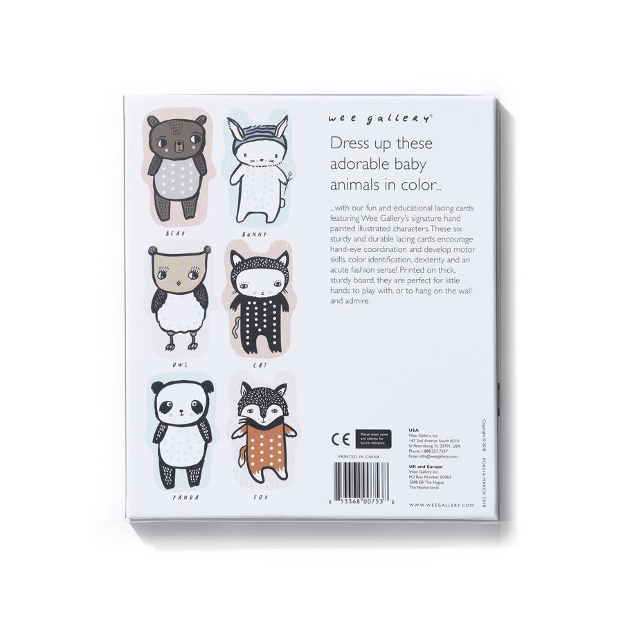 Baby Animal Lacing Cards Kids : Toys : Activities Wee Gallery Organic Baby Animal Lacing Cards | Colored Organics®