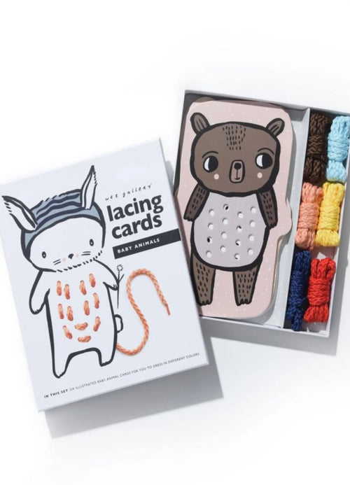 Baby Animal Lacing Cards Kids : Toys : Activities Wee Gallery Organic Baby Animal Lacing Cards | Colored Organics®