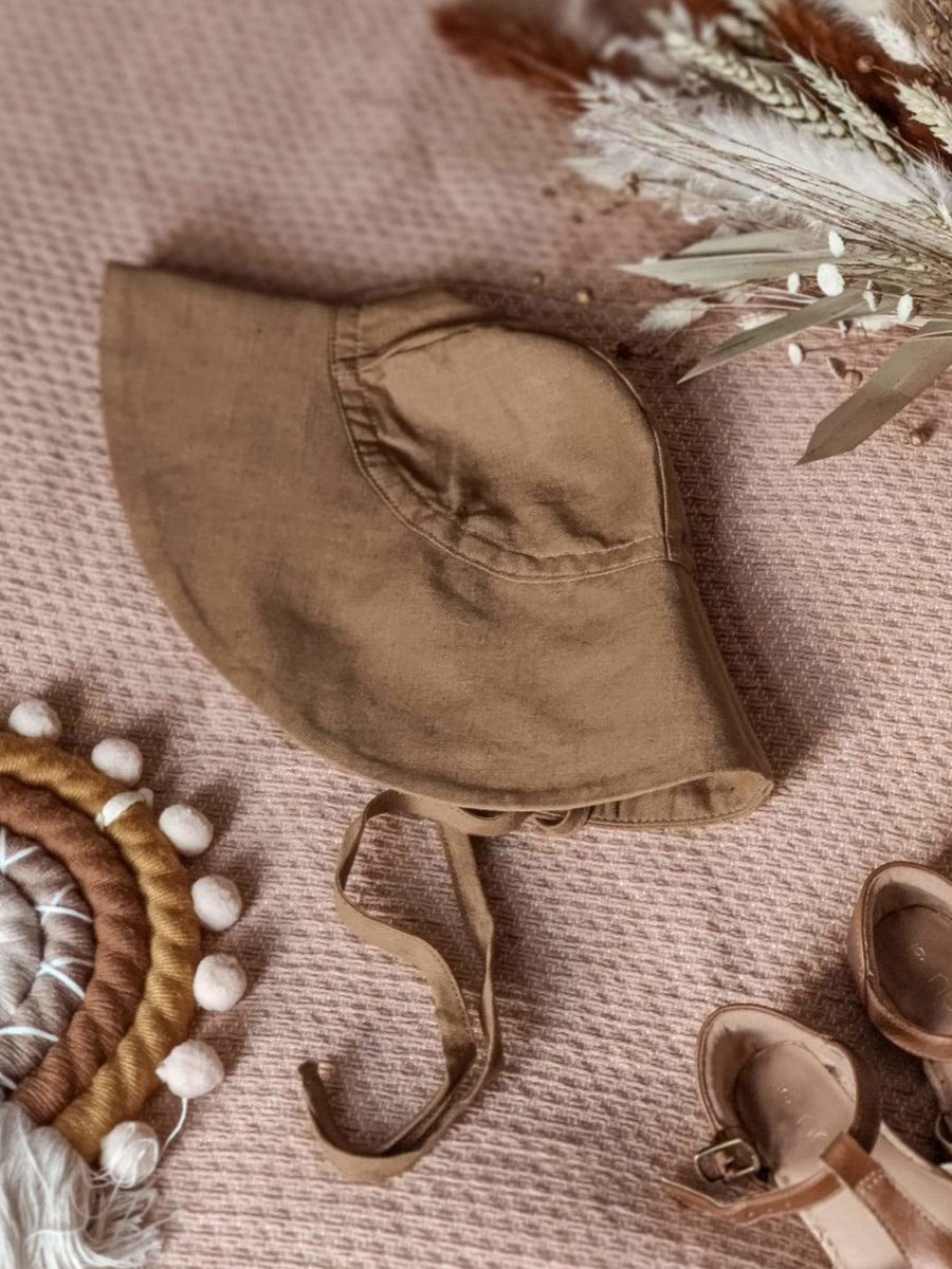 Organic Linen Sun Hat Baby-Kids : Accessories : Hats La Romi Organic Linen Baby Sun Hat with Brim | Colored Organics®