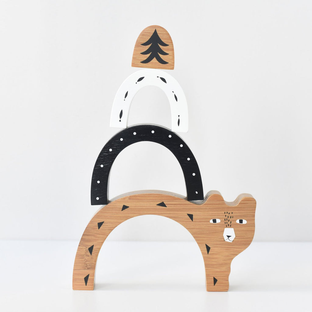 Bamboo Nesting Toy Baby : Toys : Wooden Wee Gallery Bamboo Nesting Toy for Babies and Kids | Colored Organics®