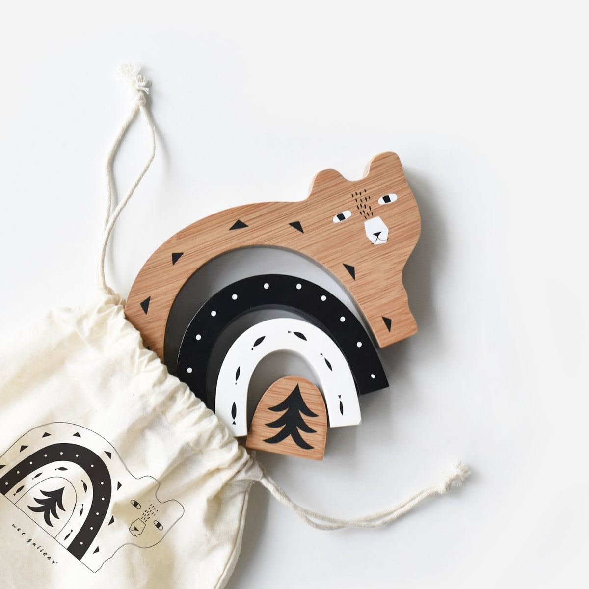 Bamboo Nesting Toy Baby : Toys : Wooden Wee Gallery Bamboo Nesting Toy for Babies and Kids | Colored Organics®