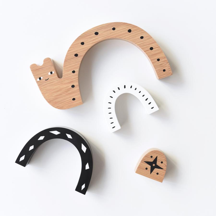 Bamboo Nesting Toy Baby : Toys : Wooden Wee Gallery Bamboo Nesting Toy for Babies and Kids | Colored Organics®