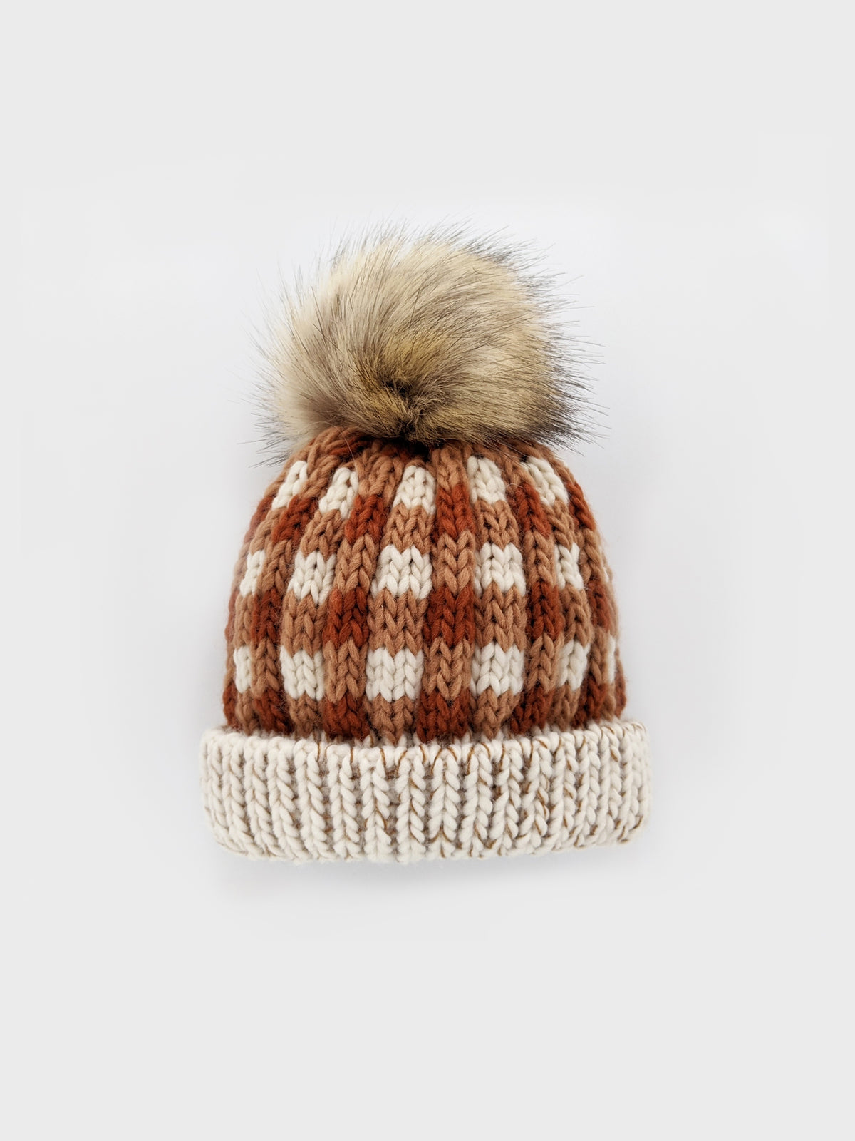 Buffalo Check Pom Pom Beanie Baby-Kids : Accessories : Hats Huggalugs Buffalo Check Pom Pom Beanie for Baby | Colored Organics®