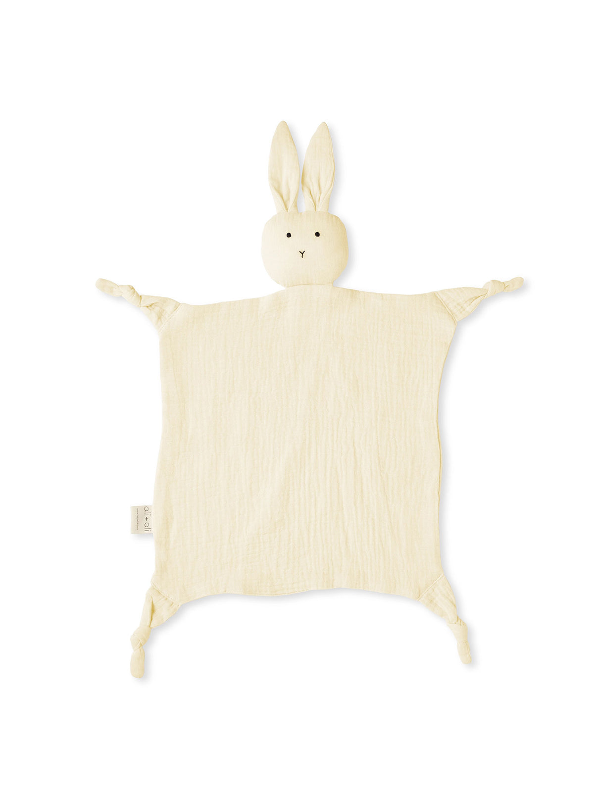 Bunny Lovey Cuddle Blanket Baby : Toys : Plush-Crinkle Ali + Oli Bunny Baby Cuddle Blanket Mini Lovey | Colored Organics®