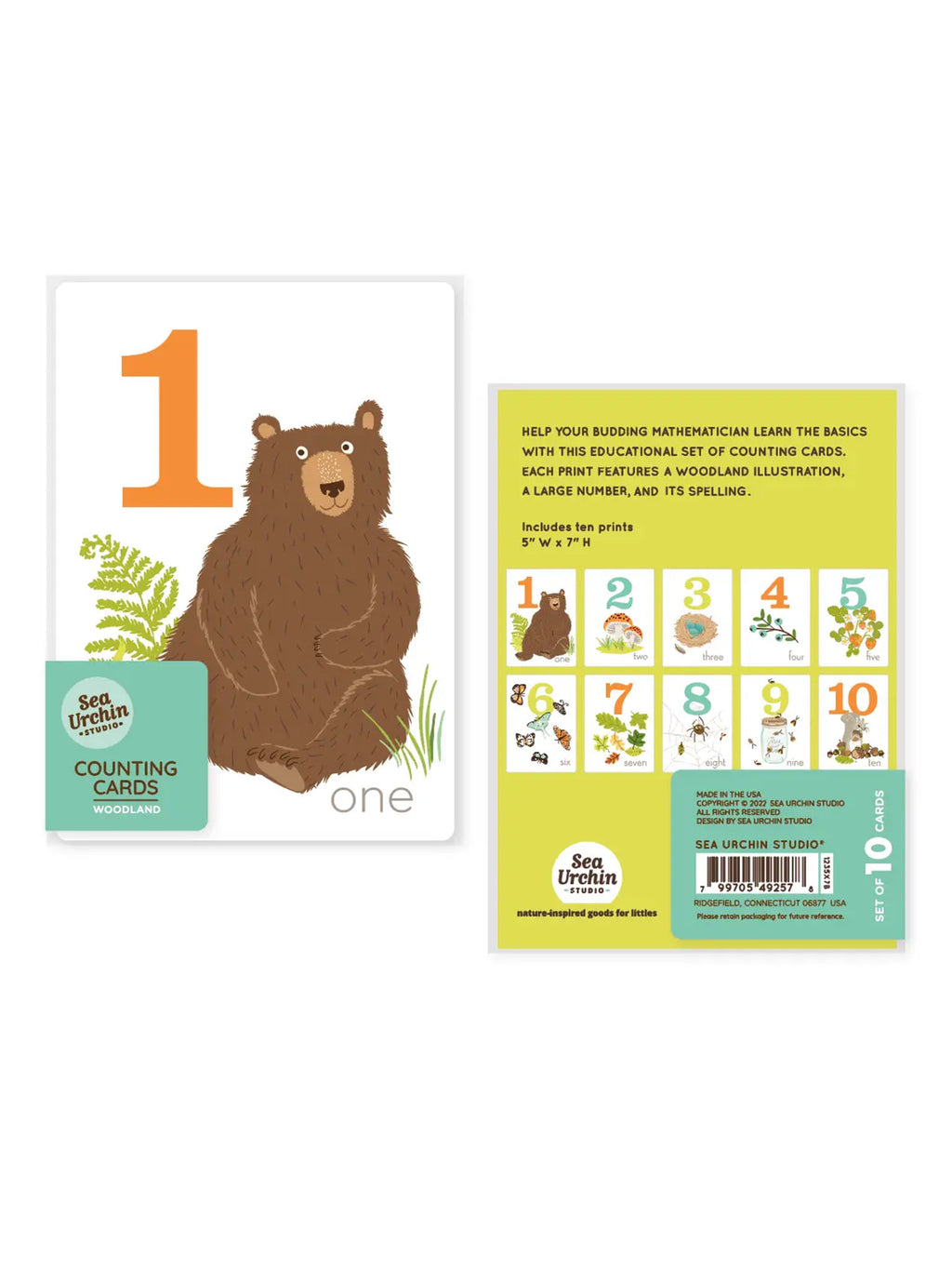 Counting Card Set Kids : Toys : Activities Sea Urchin Studio Counting Card Set for Babies and Kids | Colored Organics®