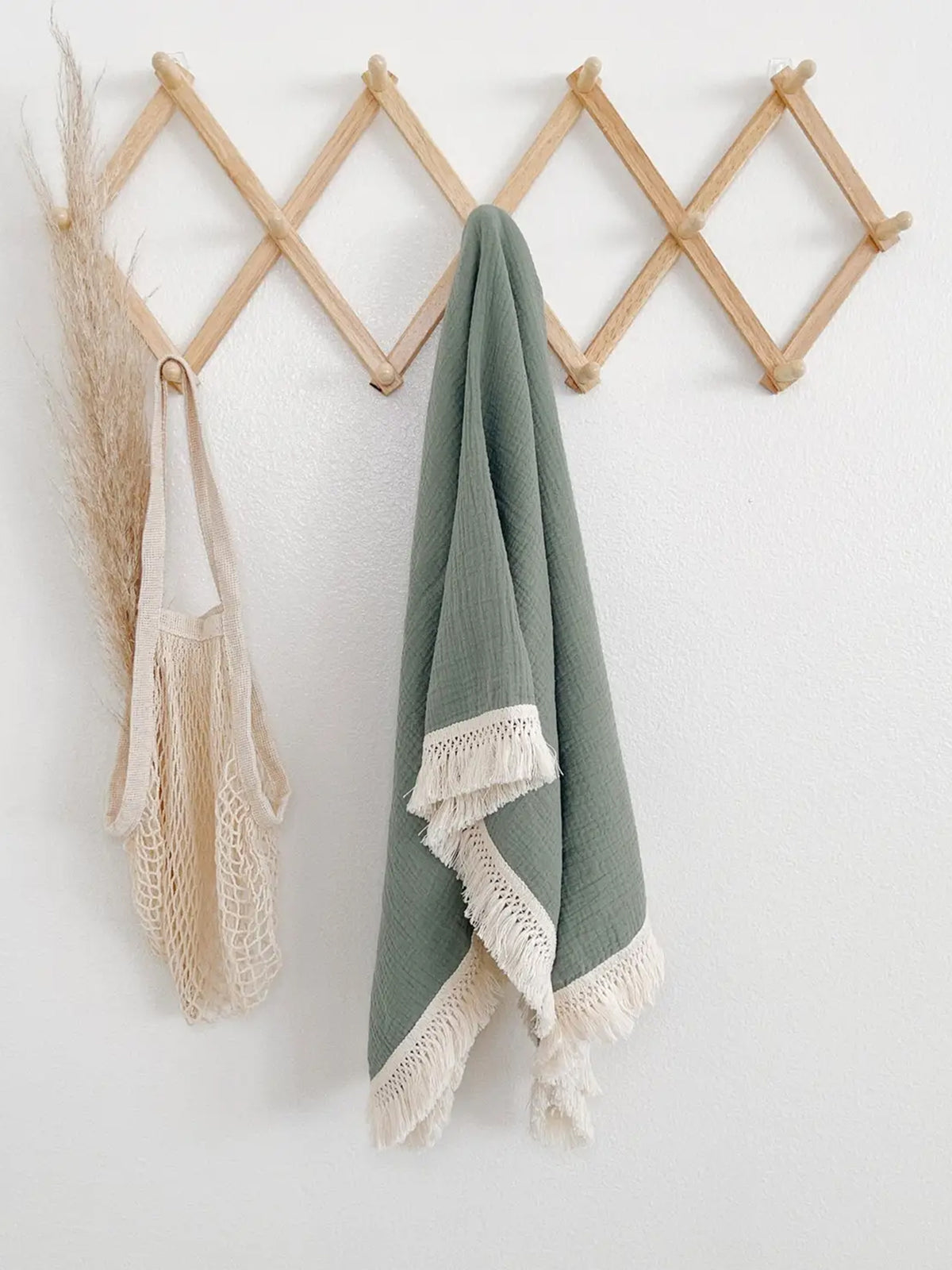 Fringe Baby Blanket Baby : Nursery : Bedding : Blankets bettrkind Fringe Baby Blanket with Tassels, 47x39 | Colored Organics®