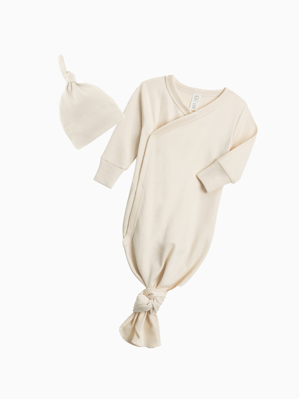 Organic Kimono Gown and Hat Set Baby : Virtual Set Colored Organics Organic Kimono Gown and Hat Set | Colored Organics®