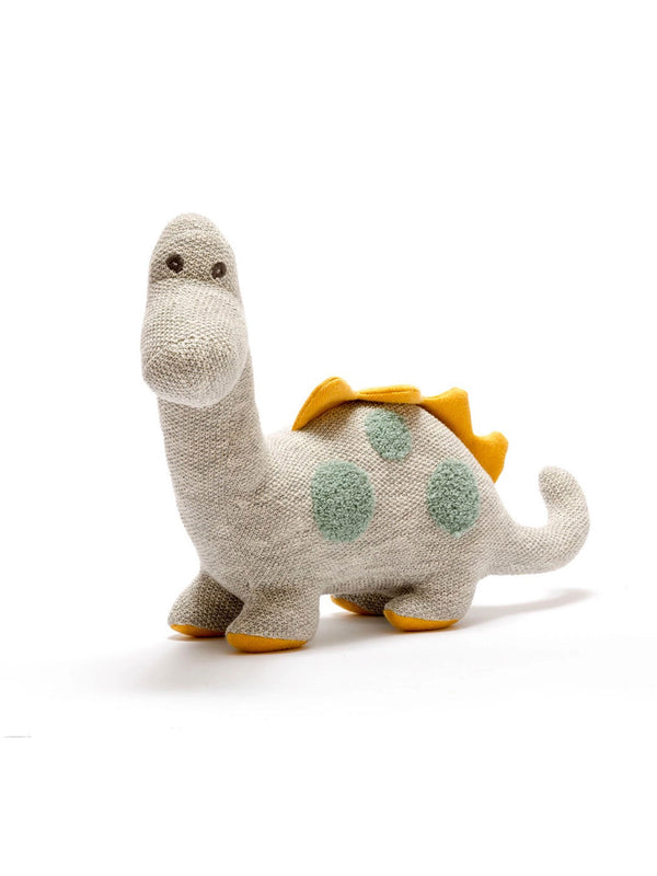 Organic Cotton Large Diplodocus Plush Toy Baby-Kids : Toys : Plush + Crinkle Best Years Ltd Large Organic Cotton Diplodocus Plush | Colored Organics®