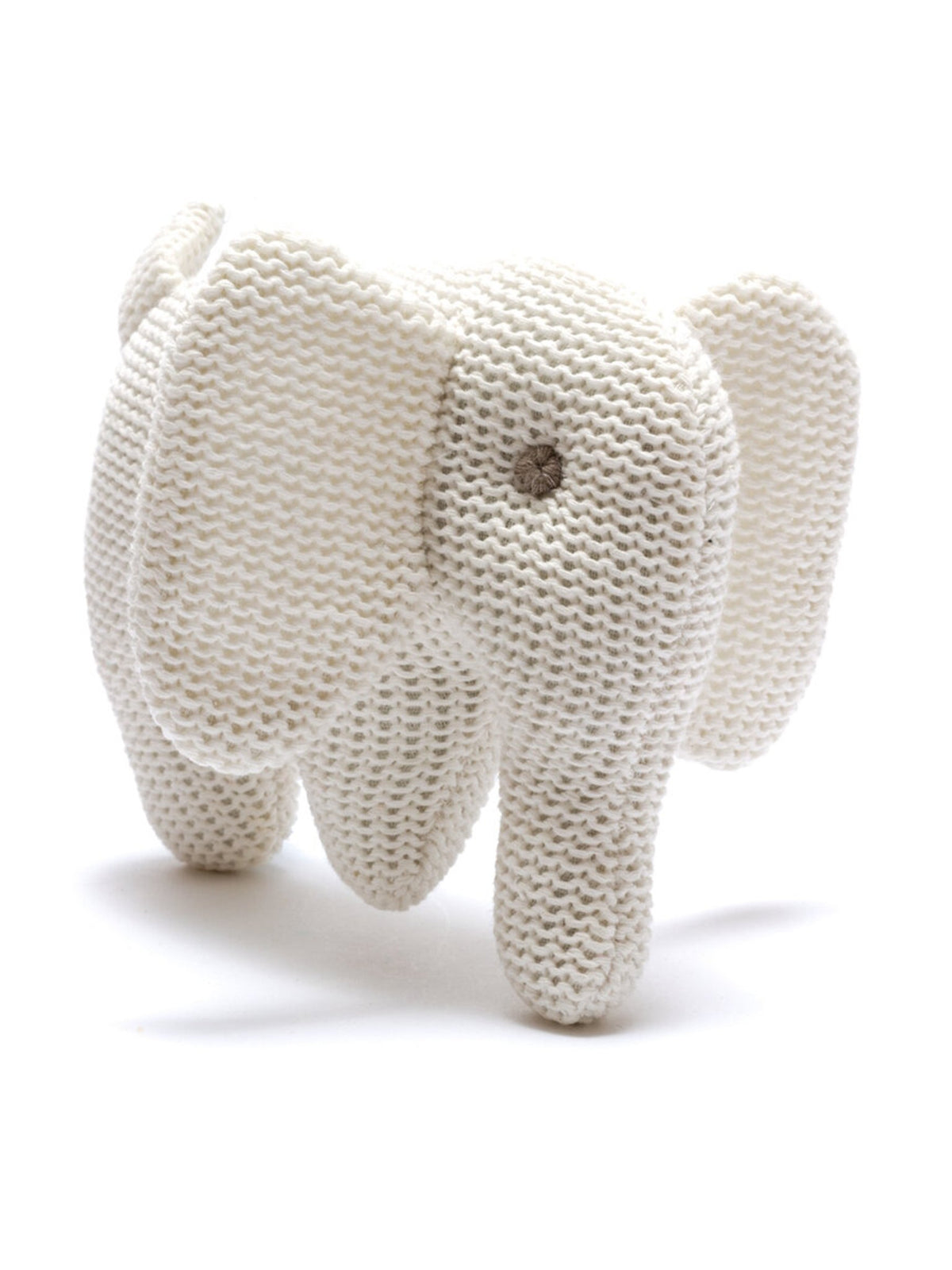 Organic Knitted Elephant Rattle Baby : Toys : Plush-Crinkle Best Years Ltd Organic Knitted Elephant Rattle for Baby | Colored Organics®