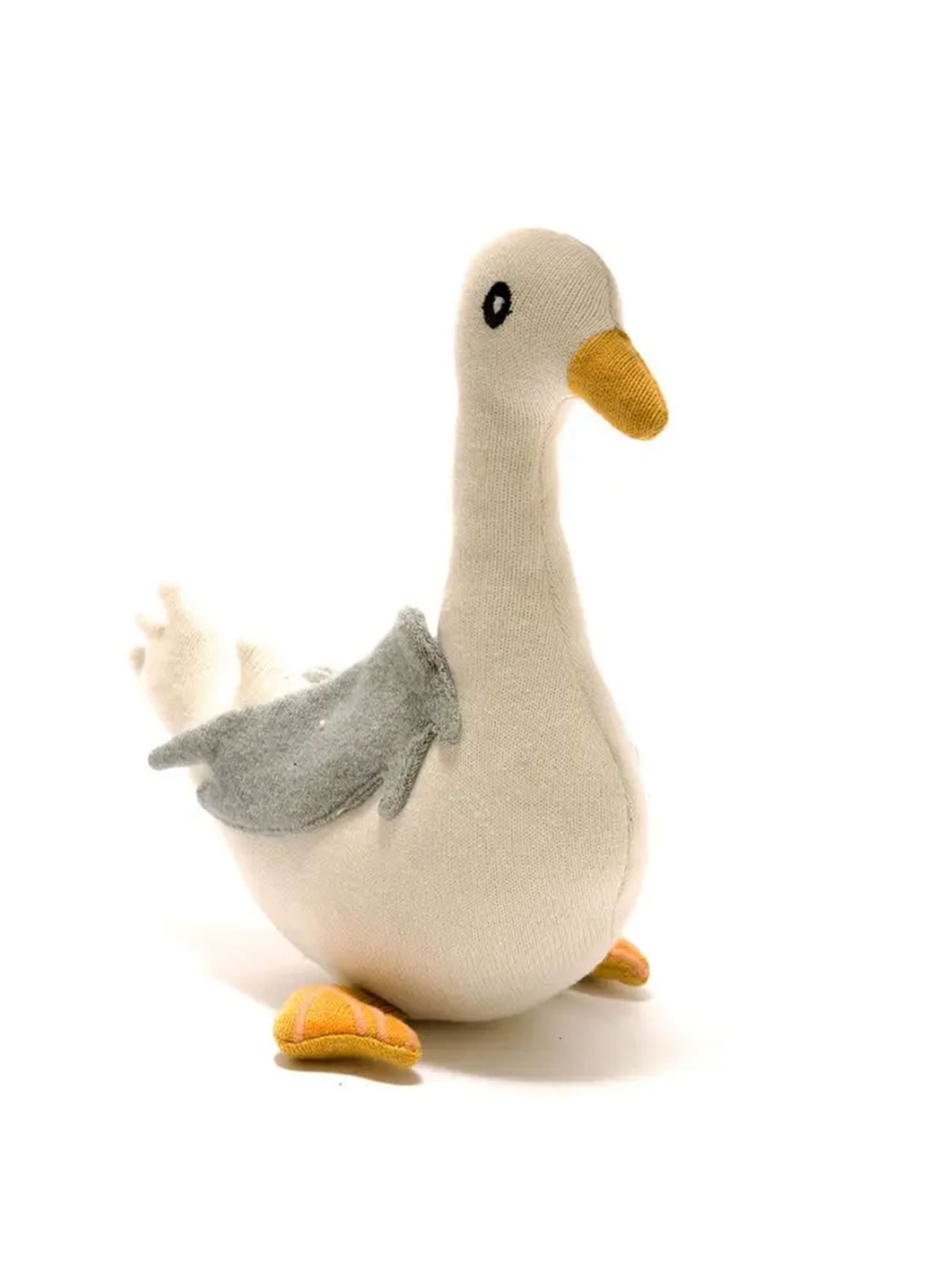 Organic Cotton Knitted Seagull Baby-Kids : Toys : Plush + Crinkle Best Years Ltd Organic Knitted Seagull for Baby | Colored Organics®