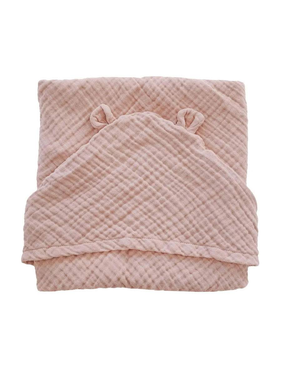Organic Muslin Hooded Towel Baby-Kids : Nursery : Bath Little Otja Organic Cotton Muslin Hooded Baby Towel | Colored Organics®
