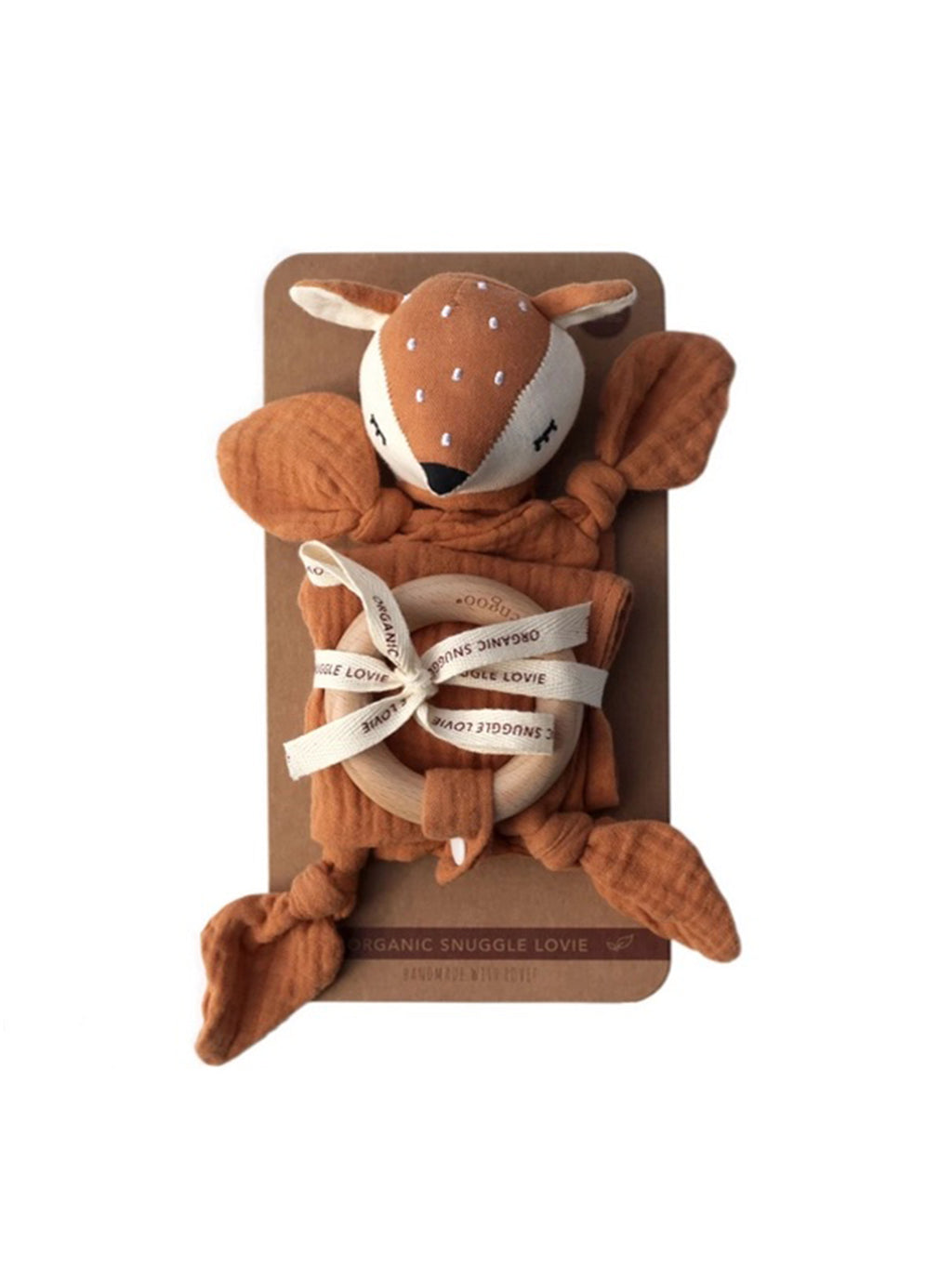 Organic Snuggle Lovie Blanket - Fawn Baby : Toys : Plush + Crinkle : Teethers Cheengoo Organic Cuddle Lovie Blanket, Fawn | Colored Organics®