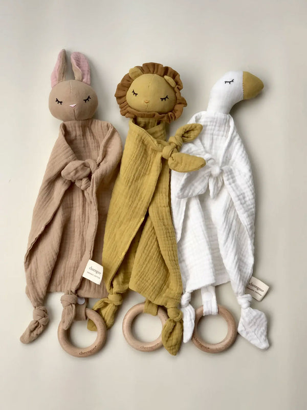 Organic Snuggle Lovie Blanket - Bunny Baby : Toys : Plush + Crinkle : Teethers Cheengoo Organic Snuggle Lovie Blanket - Bunny | Colored Organics®