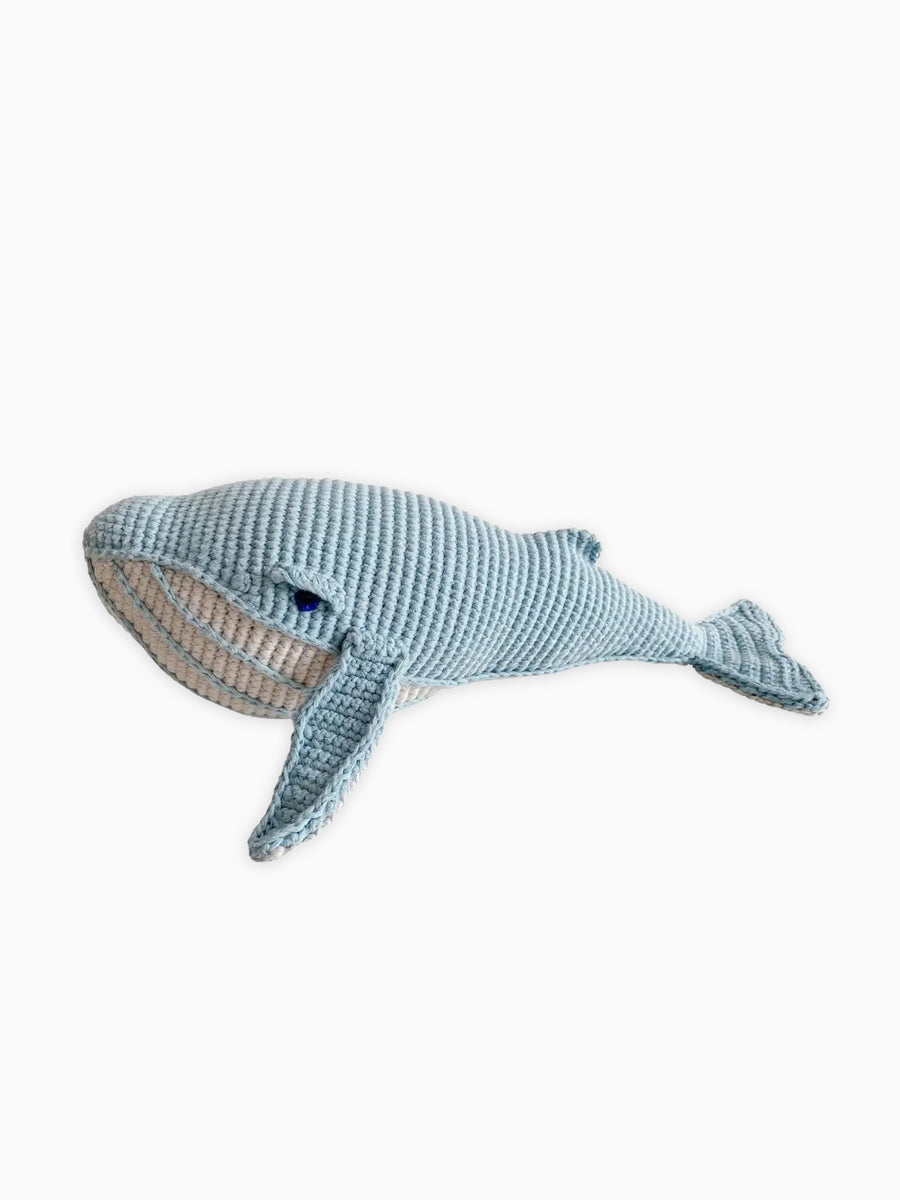 Organic Stuffed Whale Toy Baby : Toys : Plush + Crinkle BEBEMOSS Organic Stuffed Whale Toy, Hand-Crochet | Colored Organics®