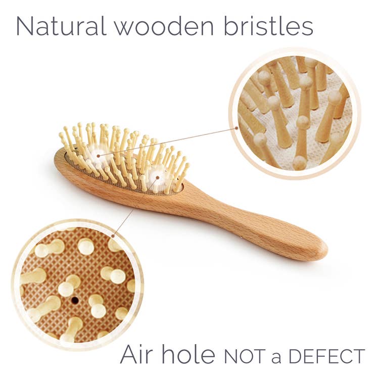 Wooden Hair Brush Set Baby : Nursery : Bath Natemia Non-Toxic Wooden Baby Hair Brush Set | Colored Organics®