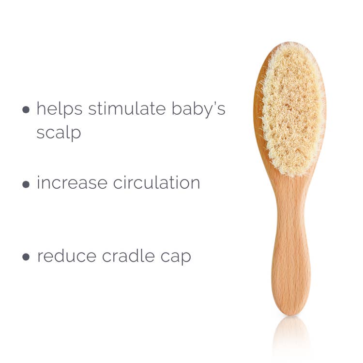 Wooden Hair Brush Set Baby : Nursery : Bath Natemia Non-Toxic Wooden Baby Hair Brush Set | Colored Organics®