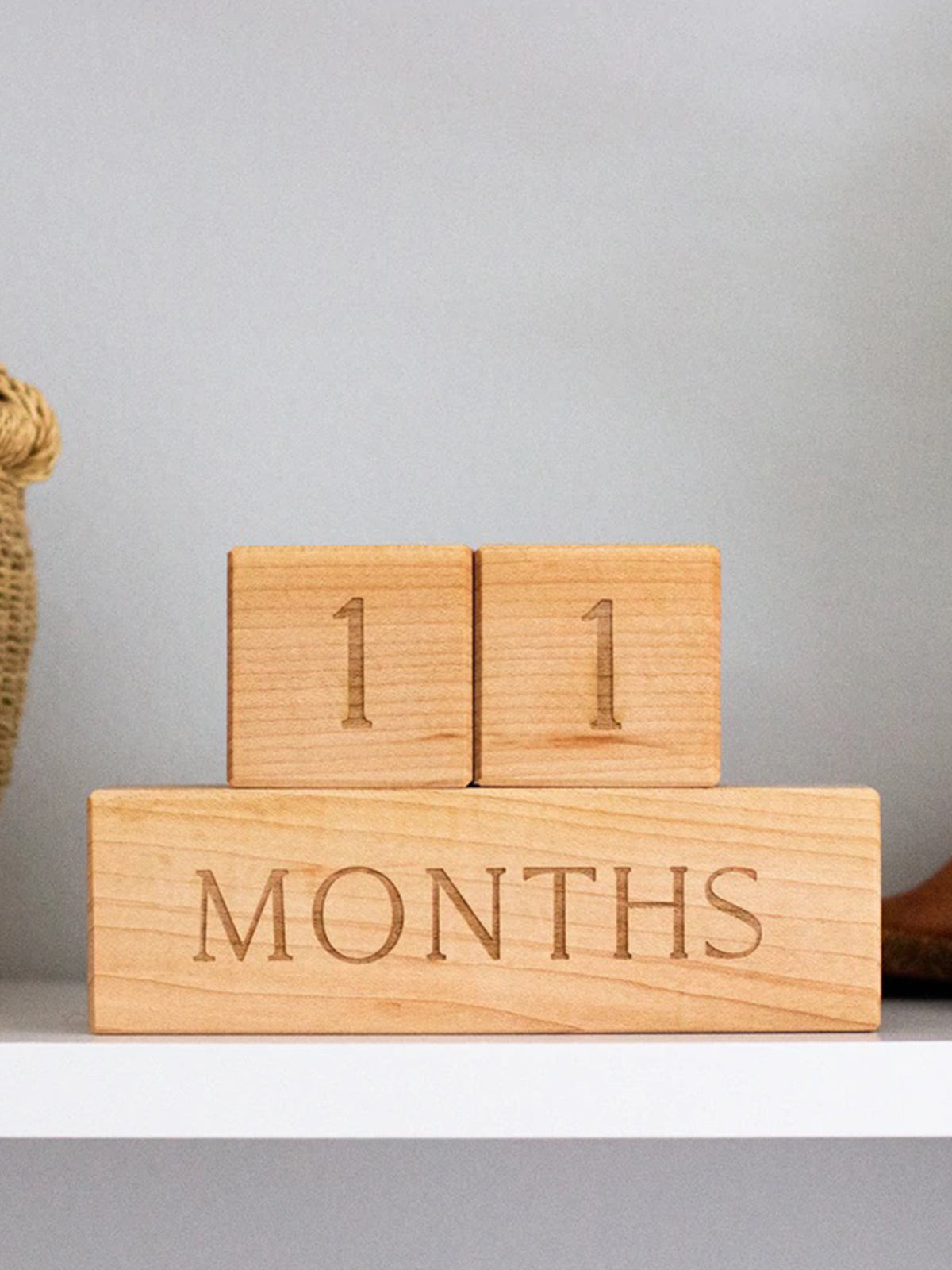 Wooden Milestone Blocks Nursery : Milestone Glad Folk Wooden Baby Milestone Blocks for Photos | Colored Organics®