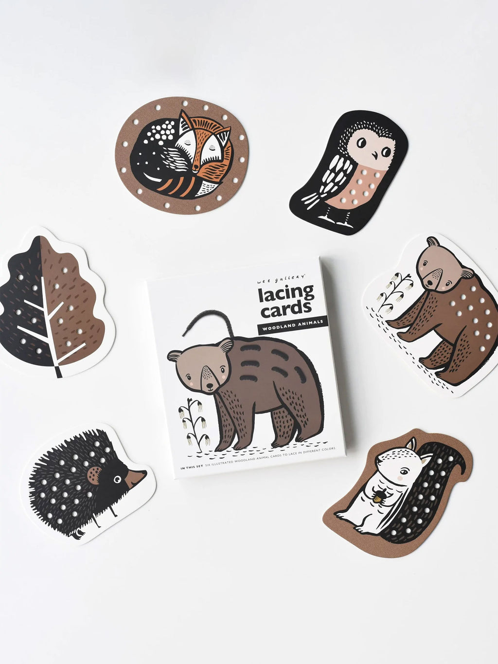 Woodland Animal Lacing Cards Kids : Toys : Activities Wee Gallery Woodland Animal Lacing Cards for Baby | Colored Organics®