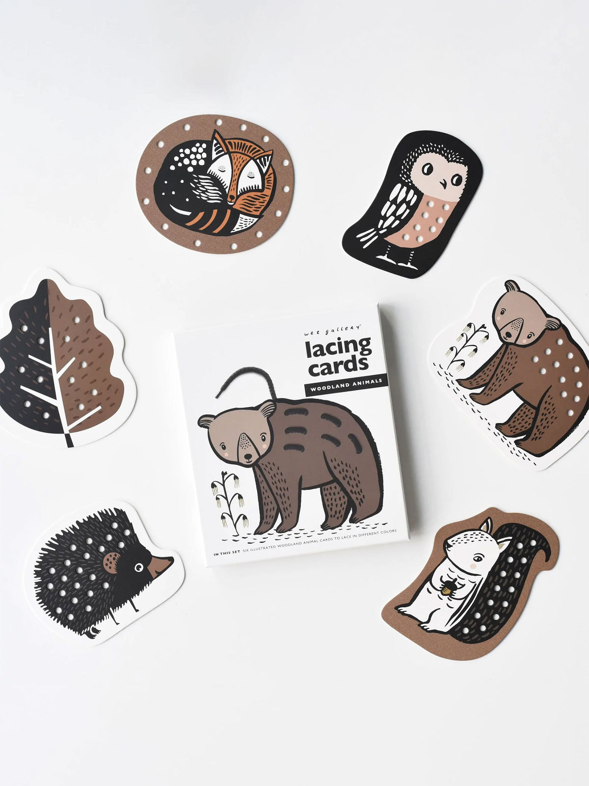 Woodland Animal Lacing Cards Kids : Toys : Activities Wee Gallery Woodland Animal Lacing Cards for Baby | Colored Organics®