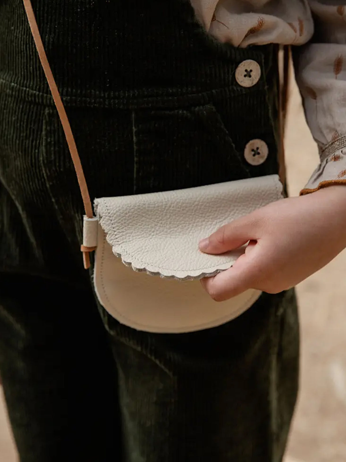 Toddler Scalloped Leather Purse Kids : Accessories : Bags Sun & Lace Scalloped Leather Toddler Purse | Colored Organics®