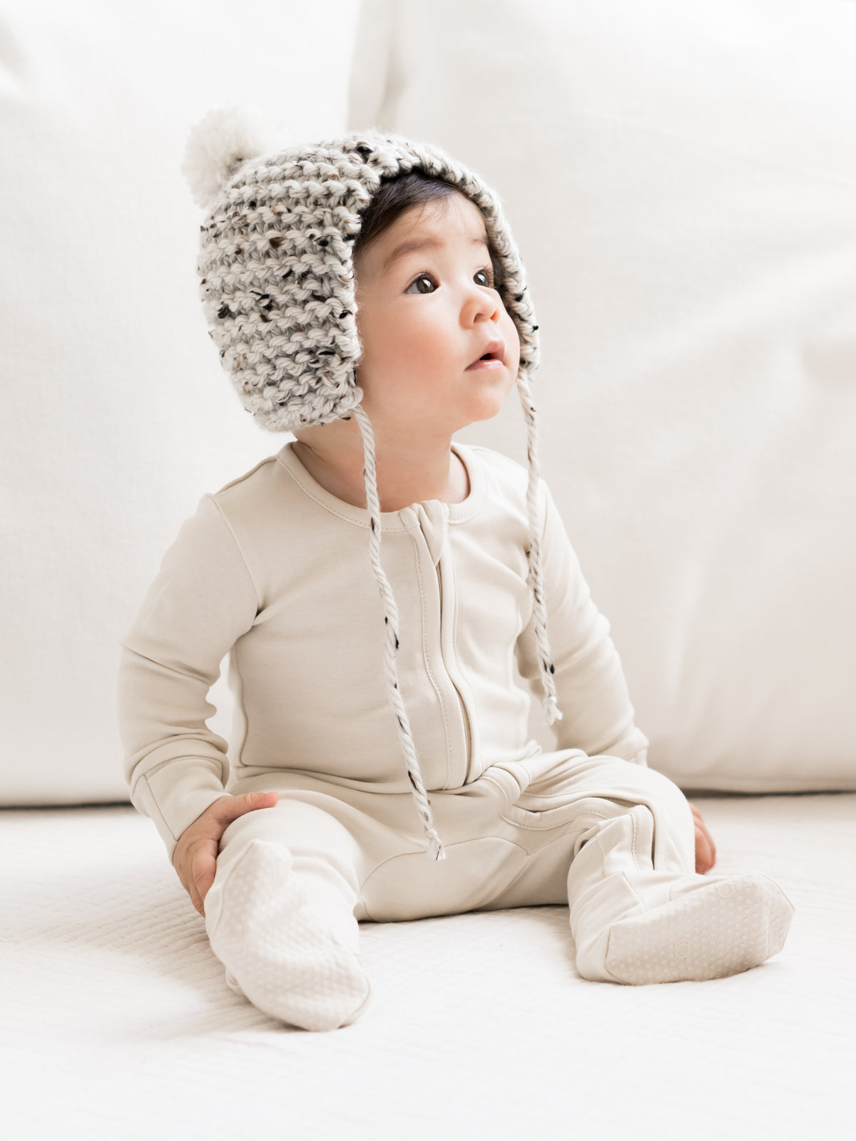 Knit Pom Bonnet Baby : Accessories : Hats Temperance Tyler Baby Knit Pom Bonnet